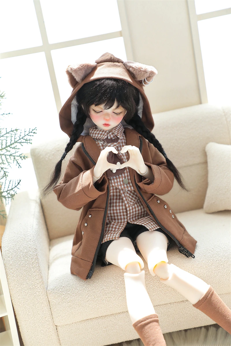 BJD doll clothes suitable for 1/4 size Brown sugar meow clothes set doll accessories（5 points）