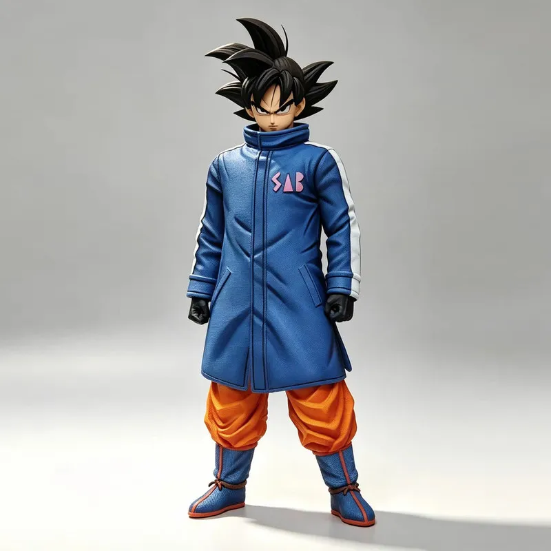 Anime Dragon Ball Z Vegeta Actionfigur Super Saiyajin mit grünem Mantel, Sammlerfigur, Tischdekoration, Geschenk für Anime-Fans