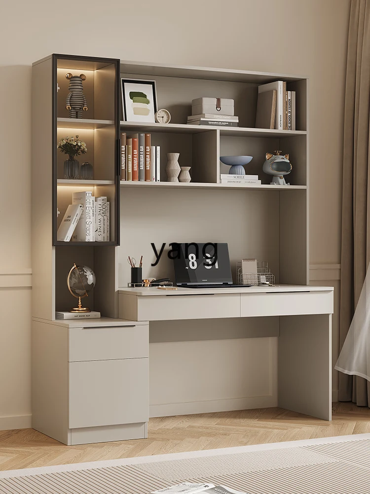 LH simple desk student home integrated study table solid wood desktop computer table notebook