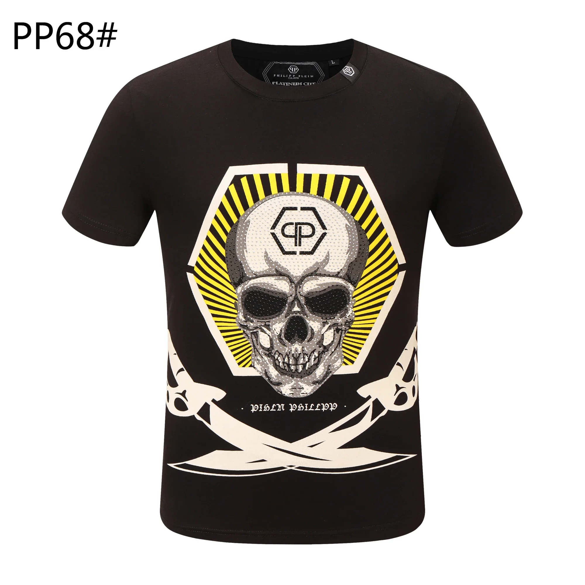 Special Cloth Diamond Printed Mens Designer T Shirt Men Summer Crystal Skull T-Shirt Men Hip Hop Tops Tshirt Brand Clothing