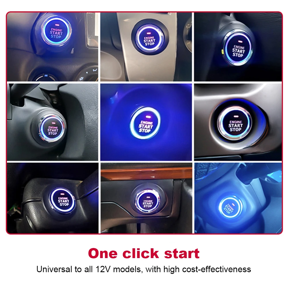 

12V Keyless Start System Automatic Ignition One Button Start System Remote Control Smart Engine Start System Car Accessories