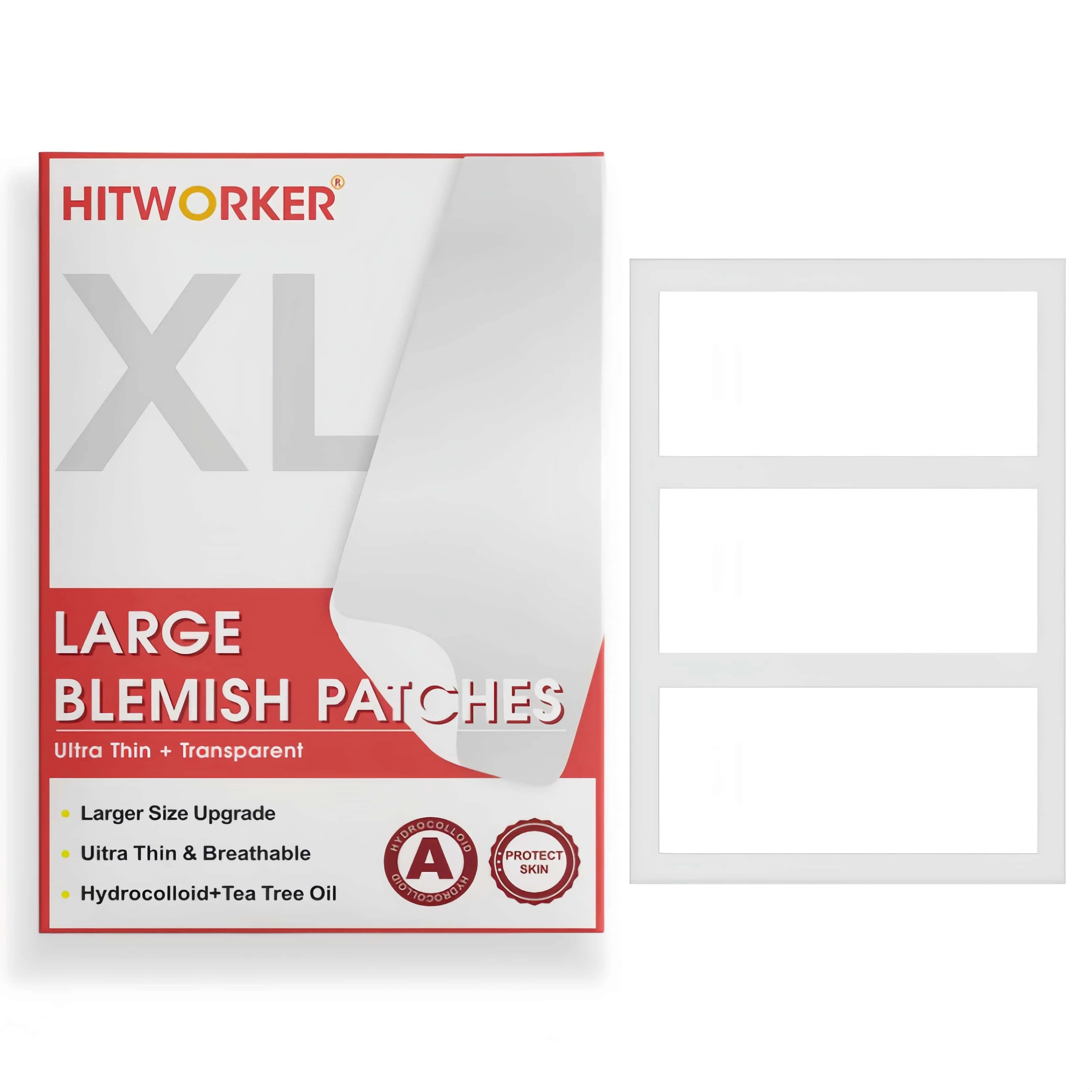 

Супербольшие пластыри от прыщей с маслом чайного дерева; без спирта и отдушек; подходят для всех типов кожи.