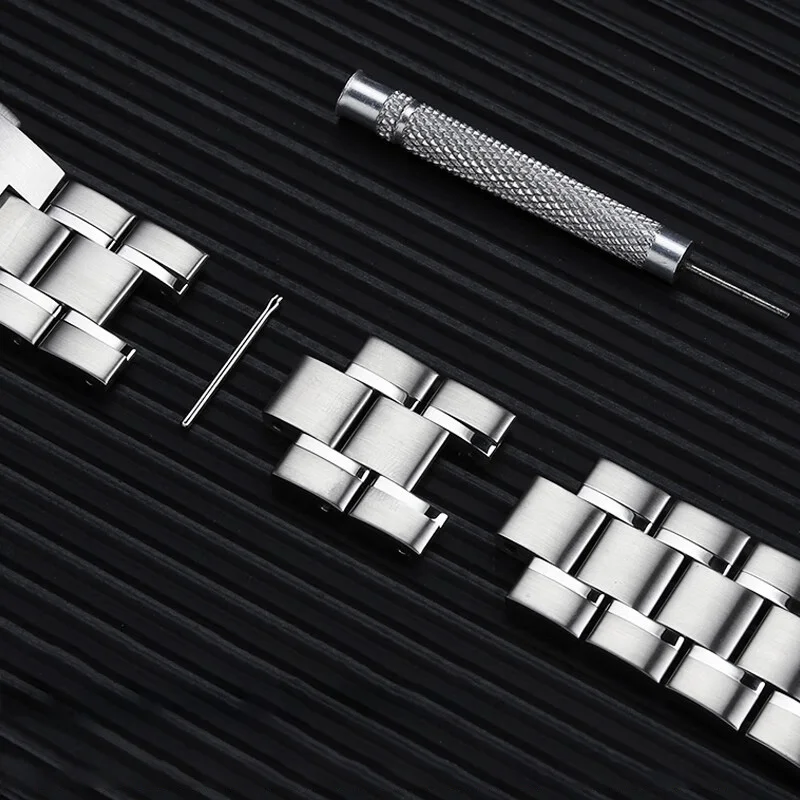 For Tag Heuer CARRERA CBL2111 CBL2115 CBL2180 Solid Steel Watch Chain Men's Metal Wristband 22MM Bracelet Curved InterfaceSilver