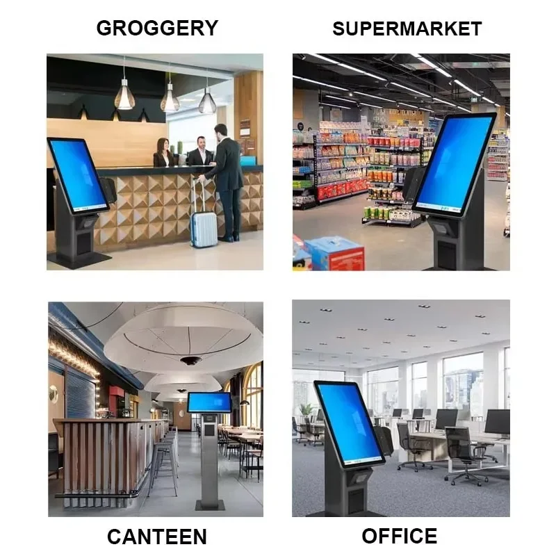 Restaurants POS Terminal Ordering Kiosk Smart Digital Food Aluminum Kiosk Machine Service Payment Self-service Kiosk