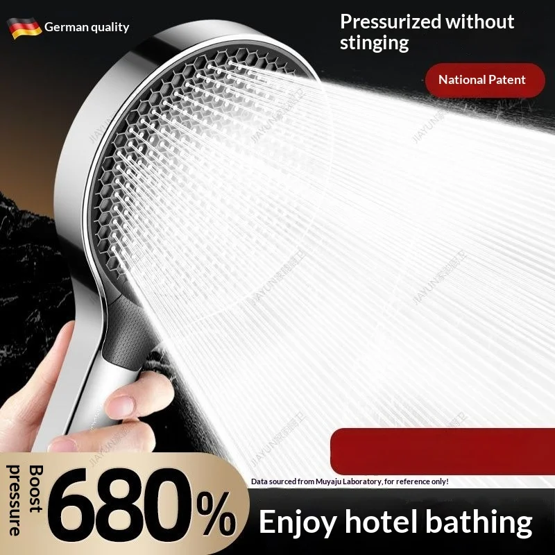 Super Strong Pressurized Shower Head - 15cm Large Panel, Large Water Output Filtered Bathroom Shower