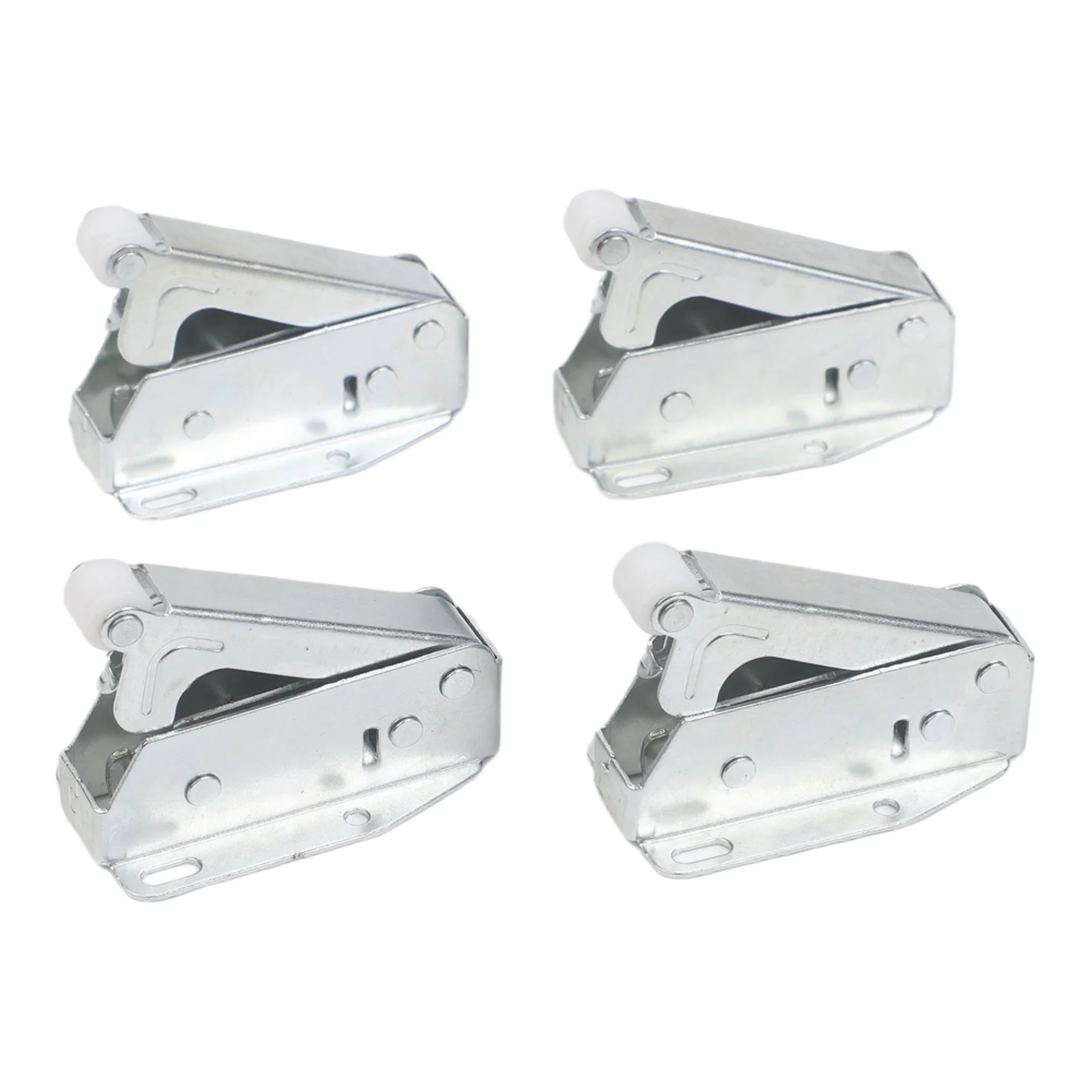 Push to Open Latch 4 Pack for Cabinet Cupboard Wardrobe Door Zinc Plated Stainless Steel Spring Loaded Touch Release Function