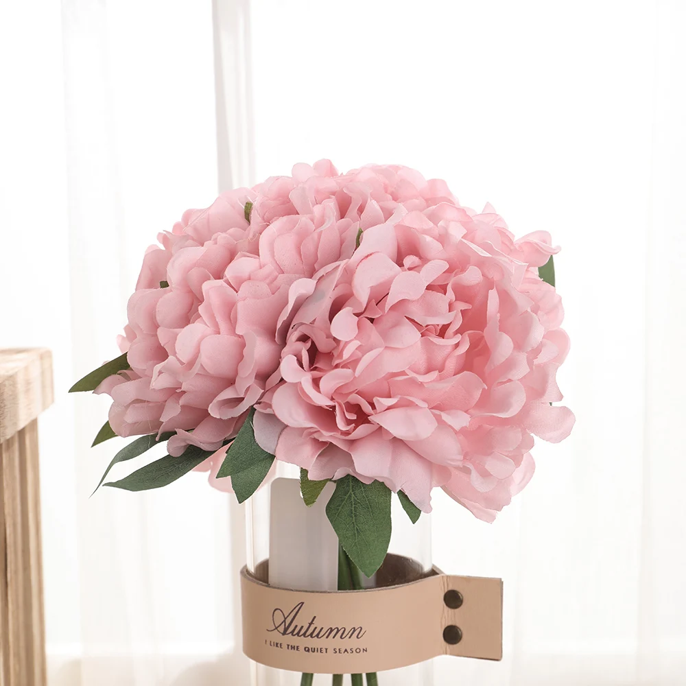Künstliche rosa Pfingstrose, Brautstrauß, Hochzeit, Weihnachten, Zuhause, Tischdekoration, Vase, Garten, DIY, gefälschte Blumenparty-Arrangement