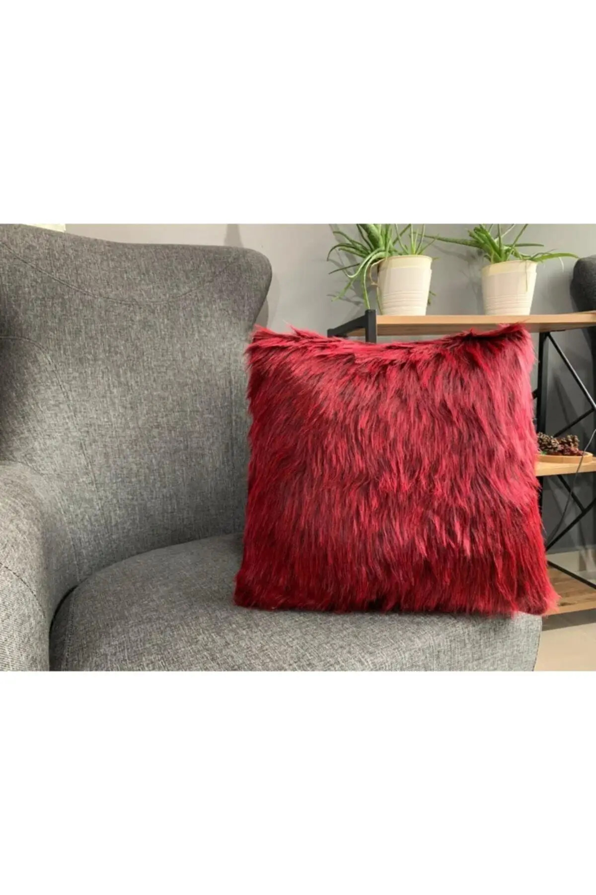 Sarung Dekorasi Bantal Mewah Merah Set Dekorasi Rumah Sofa Tempat Tidur Lucu Cantik Puff Fashion Mewah