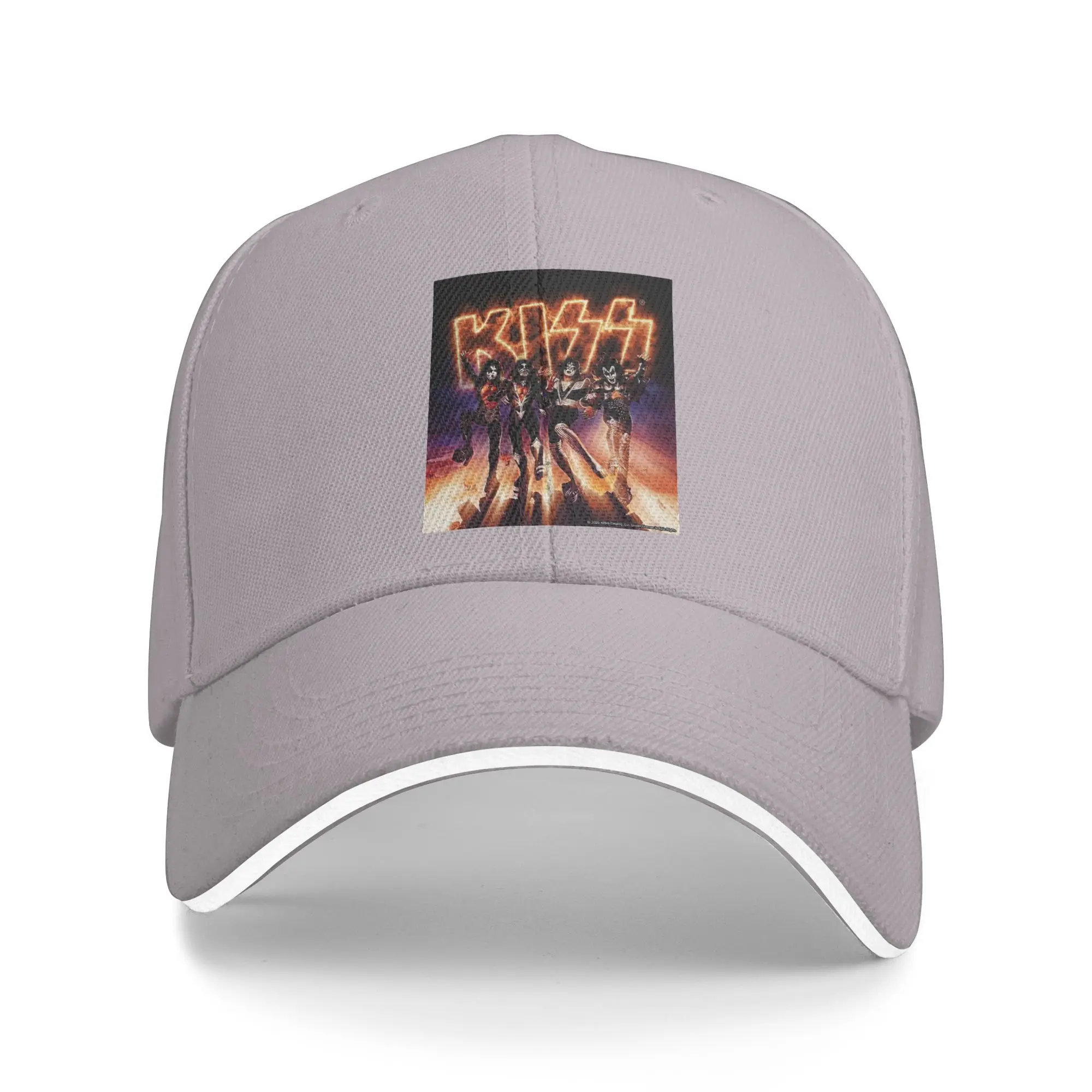 KISS the Band - Destroyer Fire Log Cap Casual Baseball Caps Adjustable Hat Hip Hop Summer Unisex Baseball Hats Customizable