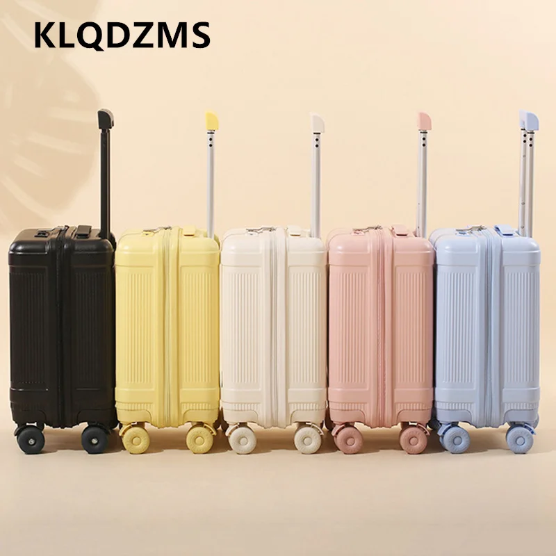 KLQDZMS Suitcase 18 Inches Boarding Box Student Cart Case Cart Type Travel Bag ABS + PC Password Box with Wheels Luggage