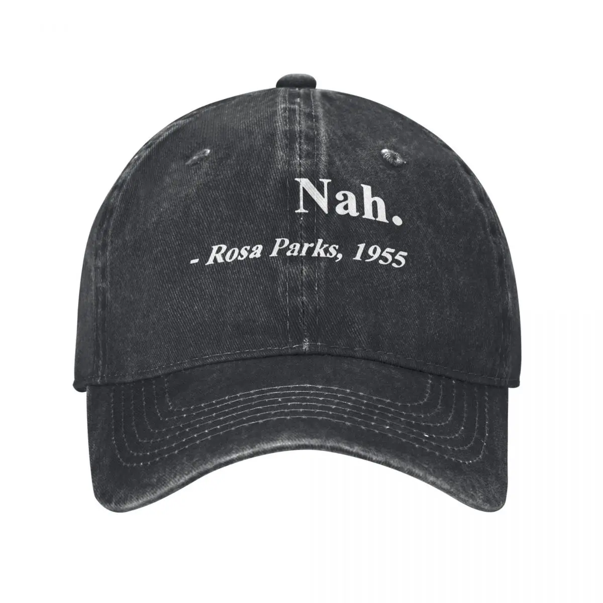 WoRosa Parks 1955 Nah Graphic demin Cap Durable for All Seasons Men's Caps Baseball Cap For Men