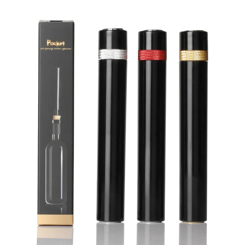 Red wine corkscrew air pump wine corkscrew portable stainless steel needle simple corkscrew corkscrew drill