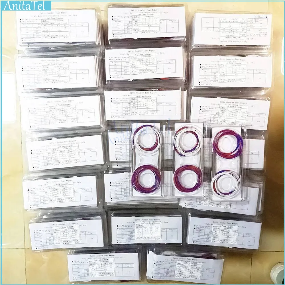 

10 шт. 1X2 индивидуальный оптоволоконный разветвитель FBT без разъема оптоволоконная муфта 1/99 2/98 5/95 10/90 15/85 25/75