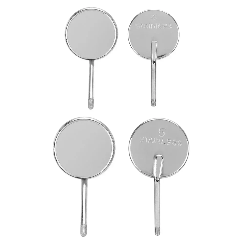 12 pcs Stainless Steel  Mouth Mirror Head  4# 5# Dental Odontoscope Dental Oral Cleaning Accessory