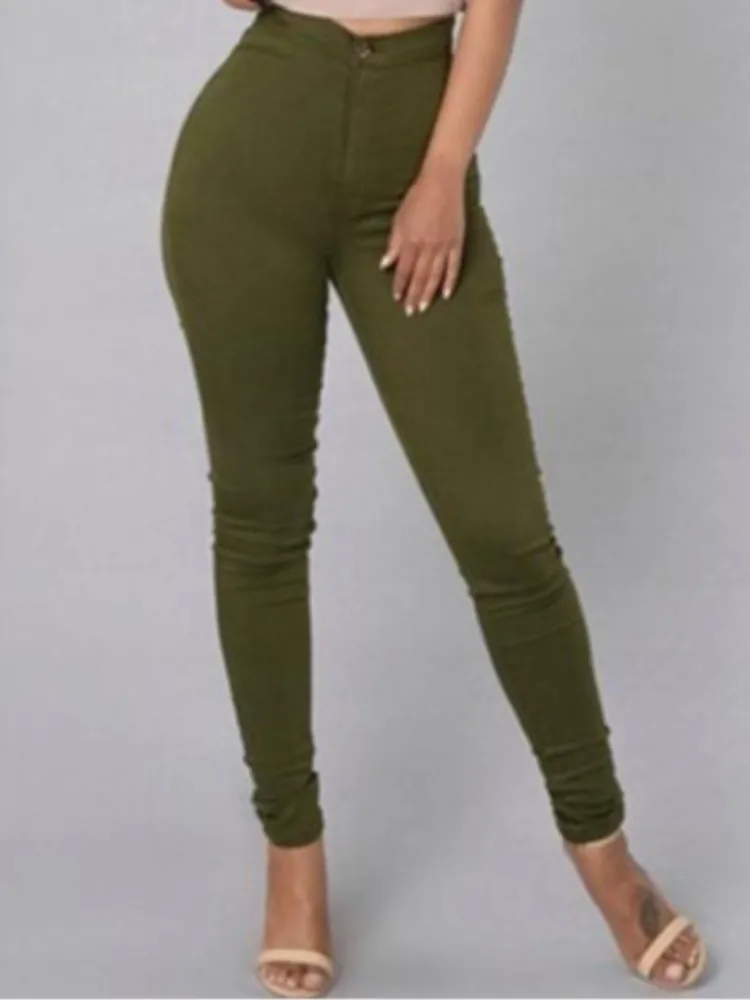 عارضة سروال رصاص للنساء أزياء عالية الخصر ضئيلة السراويل الطويلة سيدة عطلة الشارع الشهير الملابس النسائية ملابس ربيع الخريف #3