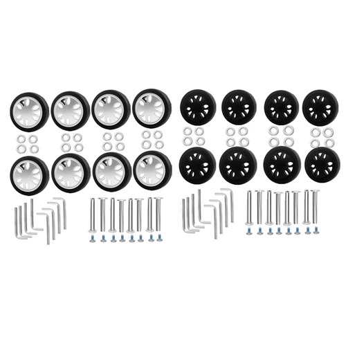 Imagen 1 del producto Kit de repuesto de ruedas de equipaje de 8 piezas, diámetro de 2 pulgadas/50Mm de grosor, 0,47 pulgadas/12Mm de goma resistente, silencioso, Maleta de repuesto