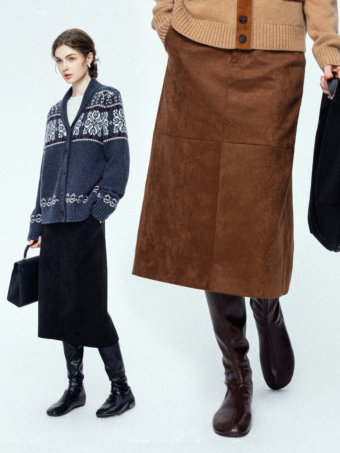 

Ретро-юбка A-силуэта с высокой талией для повседневной носки, классическая женская модная модель