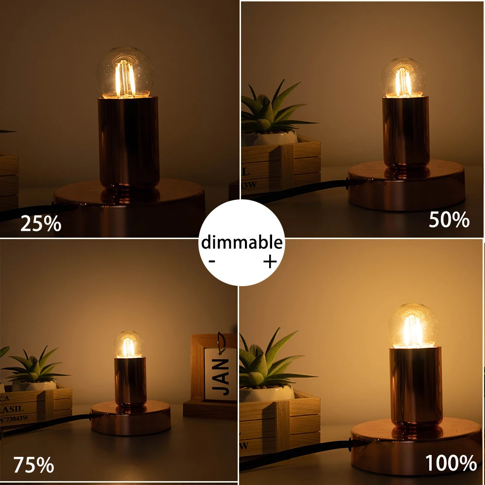 Imagem -05 - Lâmpadas Led Reguláveis com Base Baioneta Lâmpada de Filamento Retro Poupança de Energia Pingente Substituível Luz Interior e Exterior G40 220v 1w 2700k B22