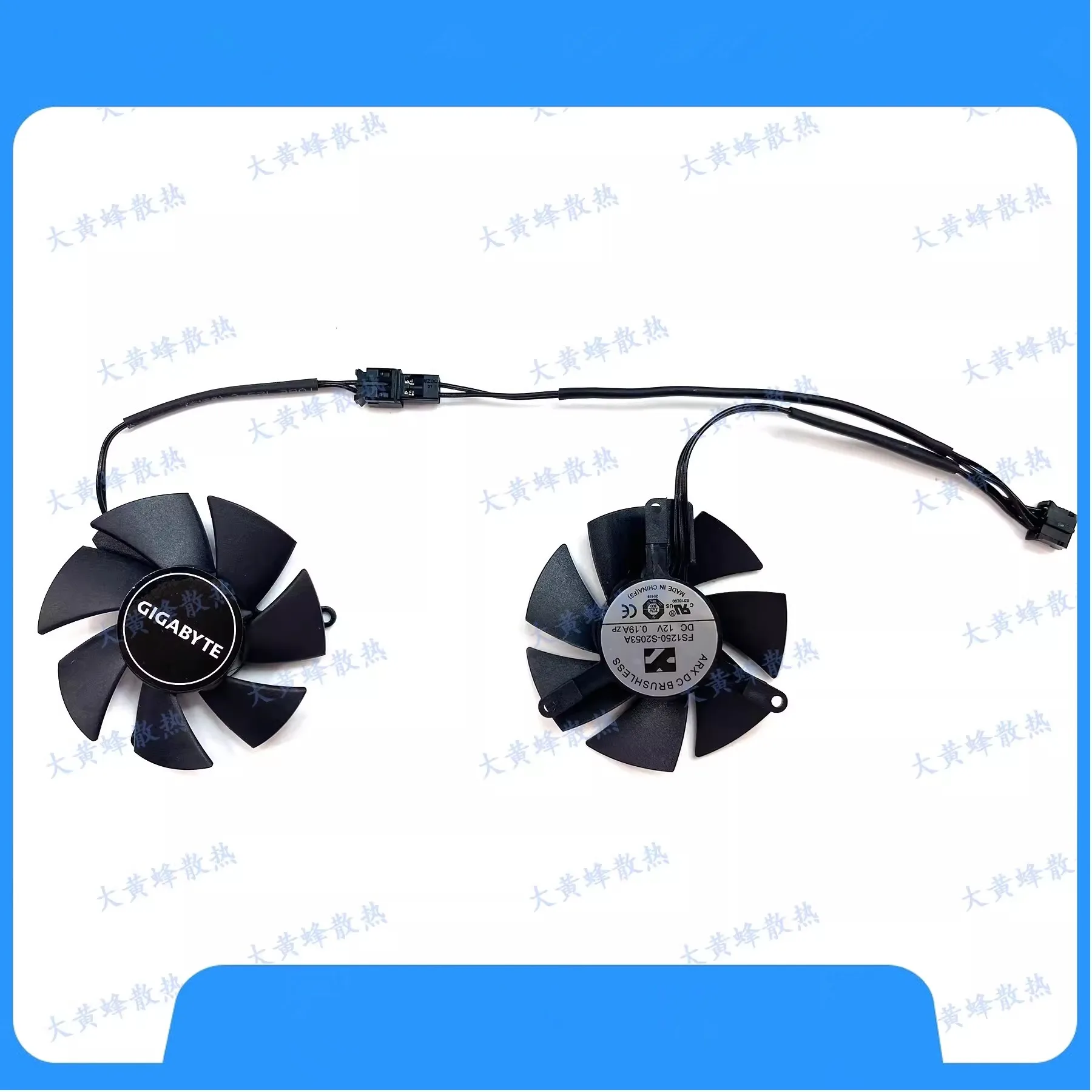 新しい GPU クーラーファン GIGABYTE GTX1650 1630 4GB グラフィックスカードファン FS1250-S2053A