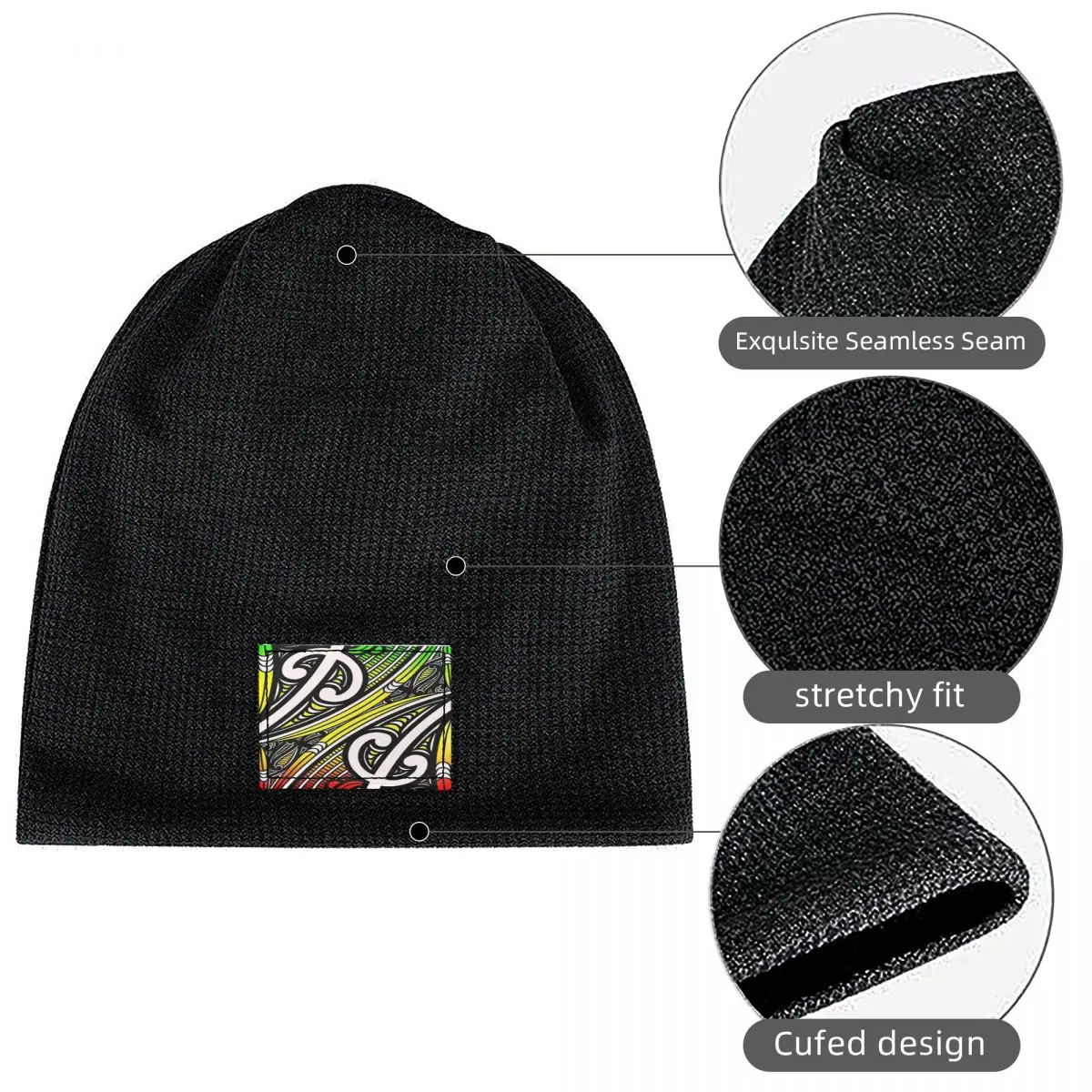 TNT - Rasta Design Men Women Adult Beanies Caps Fleece-Lined Bonnet Hat Warm Fashion Autumn Winter Outdoor Skullies Hats view 5