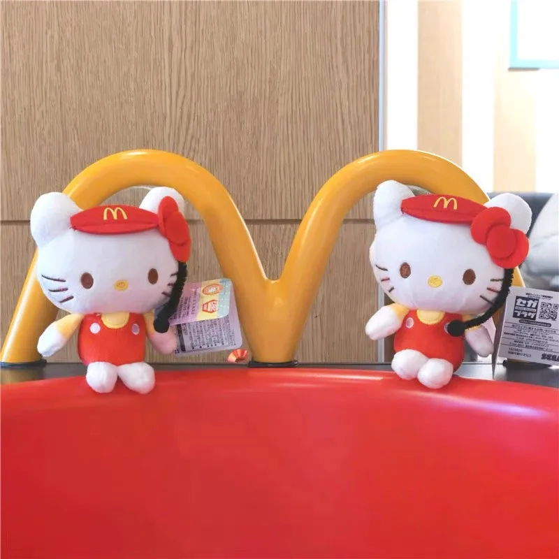 Sanrios Anime Kawaii Hellokittys Cute McDonalds Revenue Officer Cinnamoroll Microphone Plush Pendant Doll Bag New Pachacco Girl