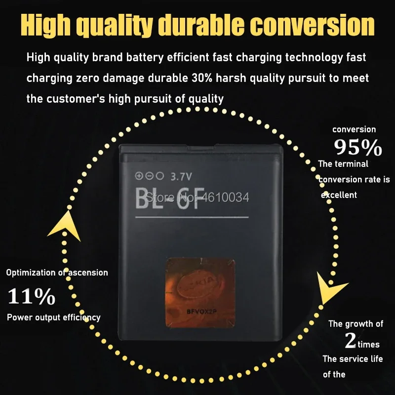 عالية الجودة 1200mAh BL-6F البطارية ل نوكيا 6788 N78 N79 N95 6788 6788I الهاتف الخليوي