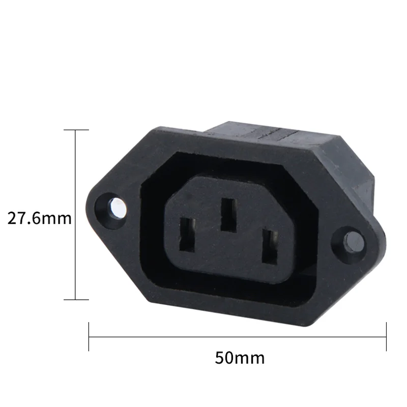 IEC320 10A 250 V Zwart Mannelijke vrouwelijke docking Connector Herbedraadbare C13 C14 Plug Herbruikbare Power Konektor 3 Pin AC Socket