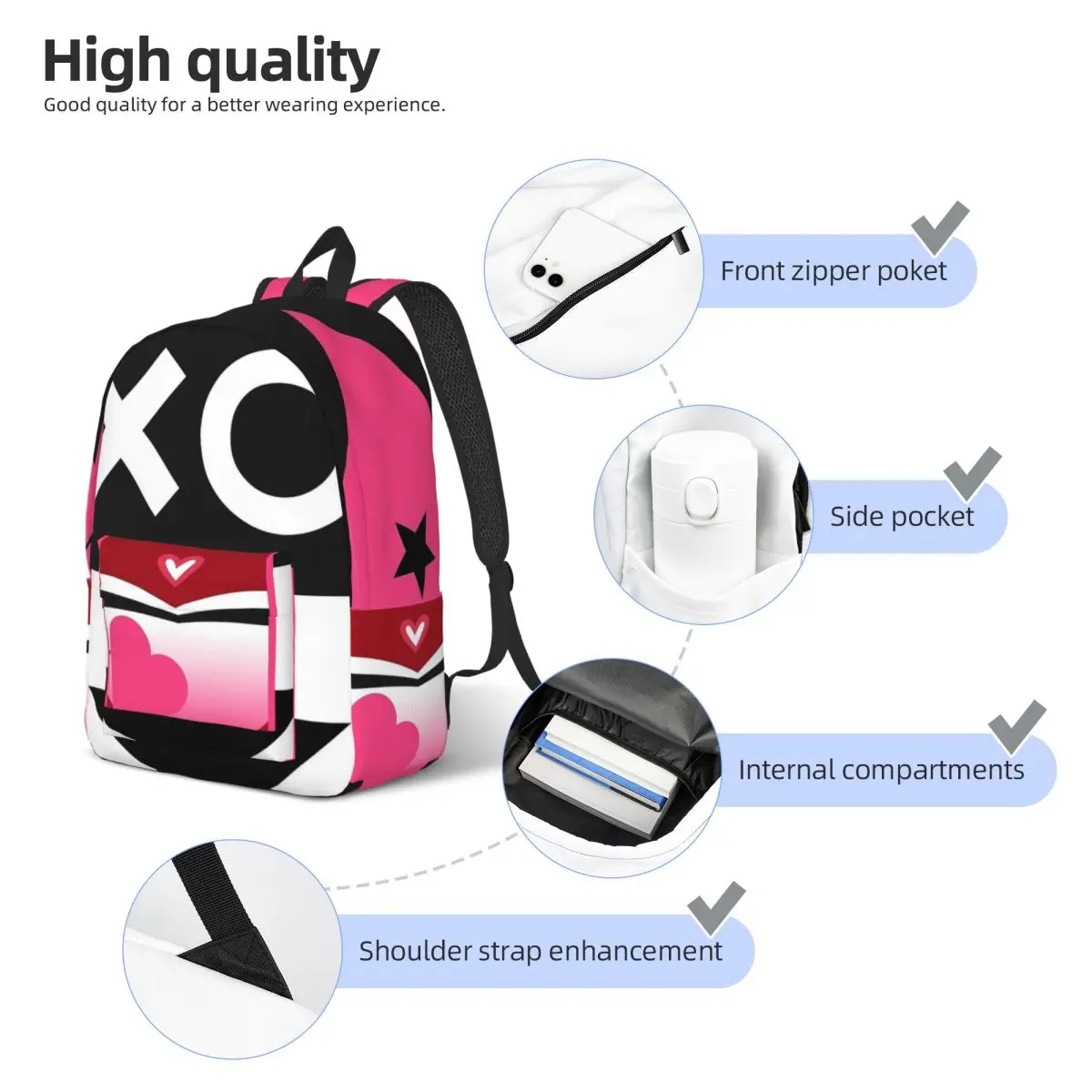 Verosika Duffle Classical Backpack Sports Student Business Helluvaed-Boss Daypack for Men Women Laptop Computer Shoulder Bag