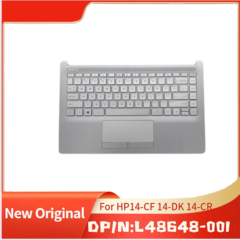 

L48648-001 Silver Brand New Original Top Cover Upper Case for HP Laptop 14-CF 14-DK 14-CR