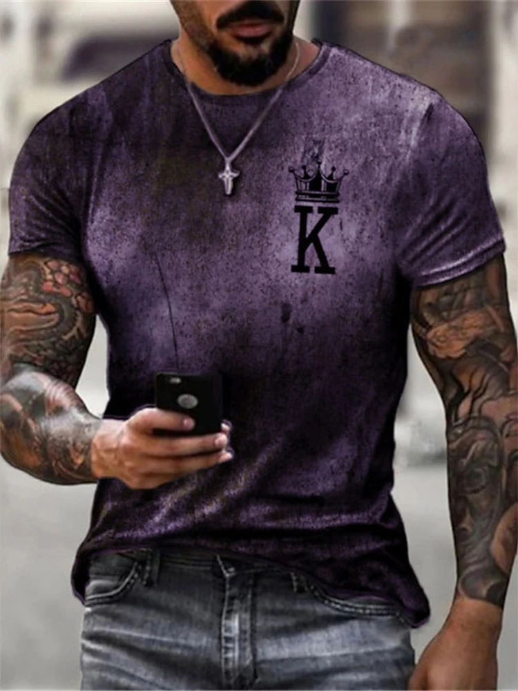 New Letter Print Men\'s T-Shirt Fashion Street Short Sleeved T Shirt For Men Casual Summer Top Breakable Loose Men Clothing