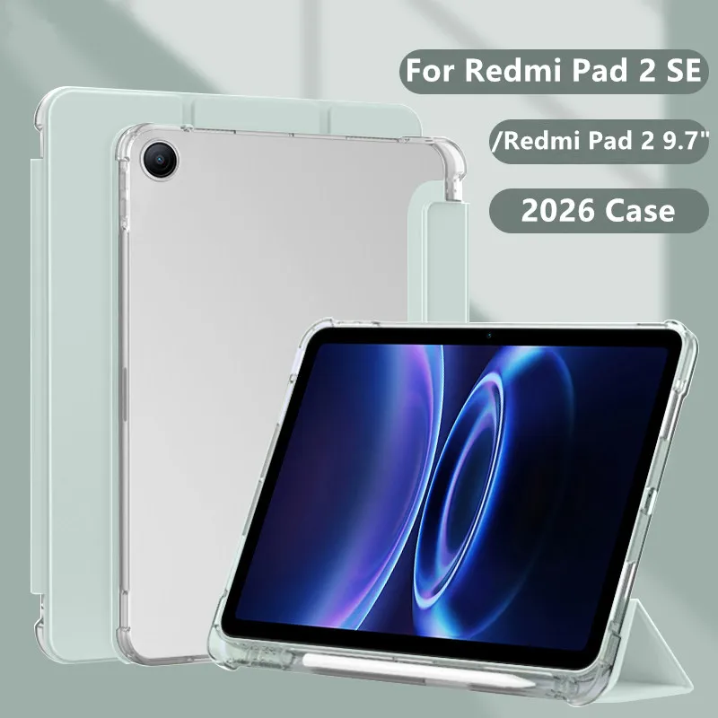 

For Xiaomi Redmi Pad 2 SE 2026 Case 9.7 inch Magnetic Fold Stand Smart Funda For Redmi Pad 2 9.7"with Pencil Holder Tablet Cover