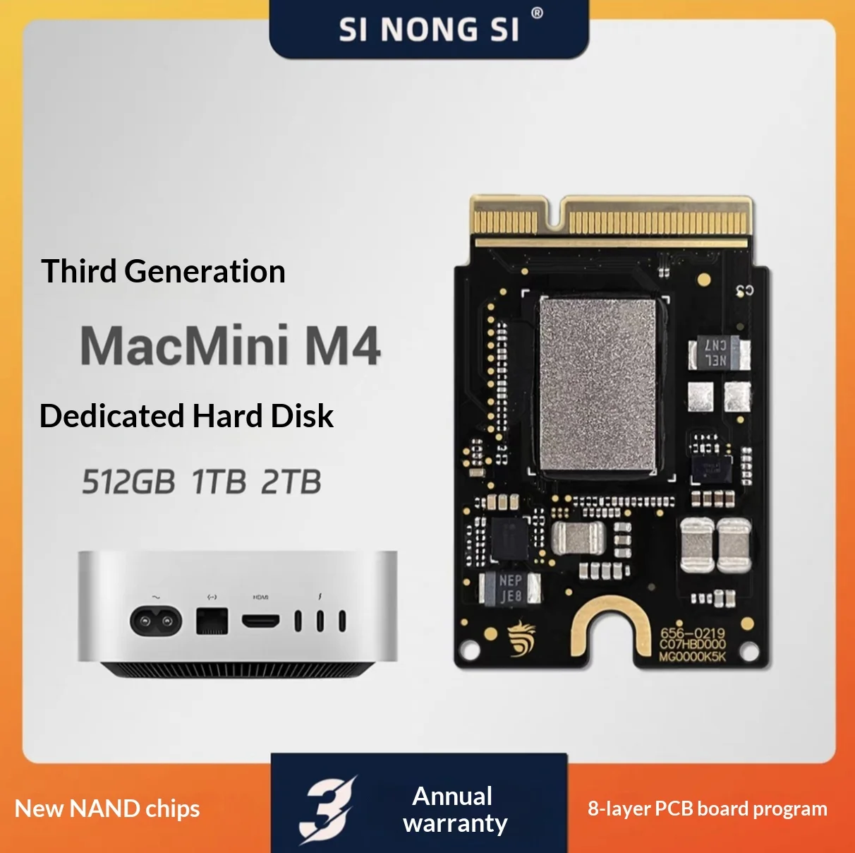 

Mac mini M4 SSD 6-слойная 8-слойная печатная плата небольшая плата оптимизированное рассеивание тепла низкотемпературная конструкция 512 ГБ 1 Т 2 Т