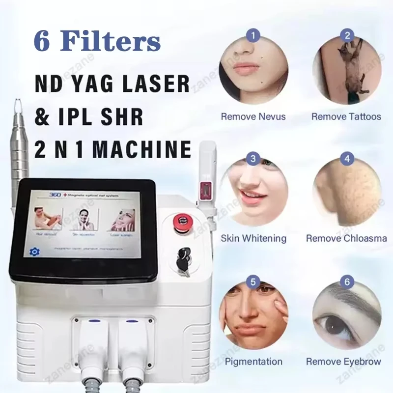 2024OPT IPL DPL Elight Hair Removal Machine And Nd Yag Laser Tattoo Removal Beauty Machine For Salon 2 in 1 Equipment