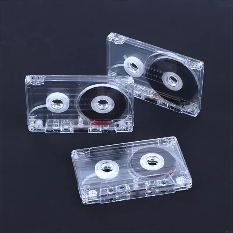 U55C Standard Cassette Blank Tape Player Magnetic Tape Clear Storage Box 45/60/90 Minutes For Speech Music Recording 3Pcs/Set