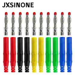 JXSINONE P3013 10pcs High Quality safety 4mm Shrouded Banana Plug Solder In line DIY assembly test leads connectors