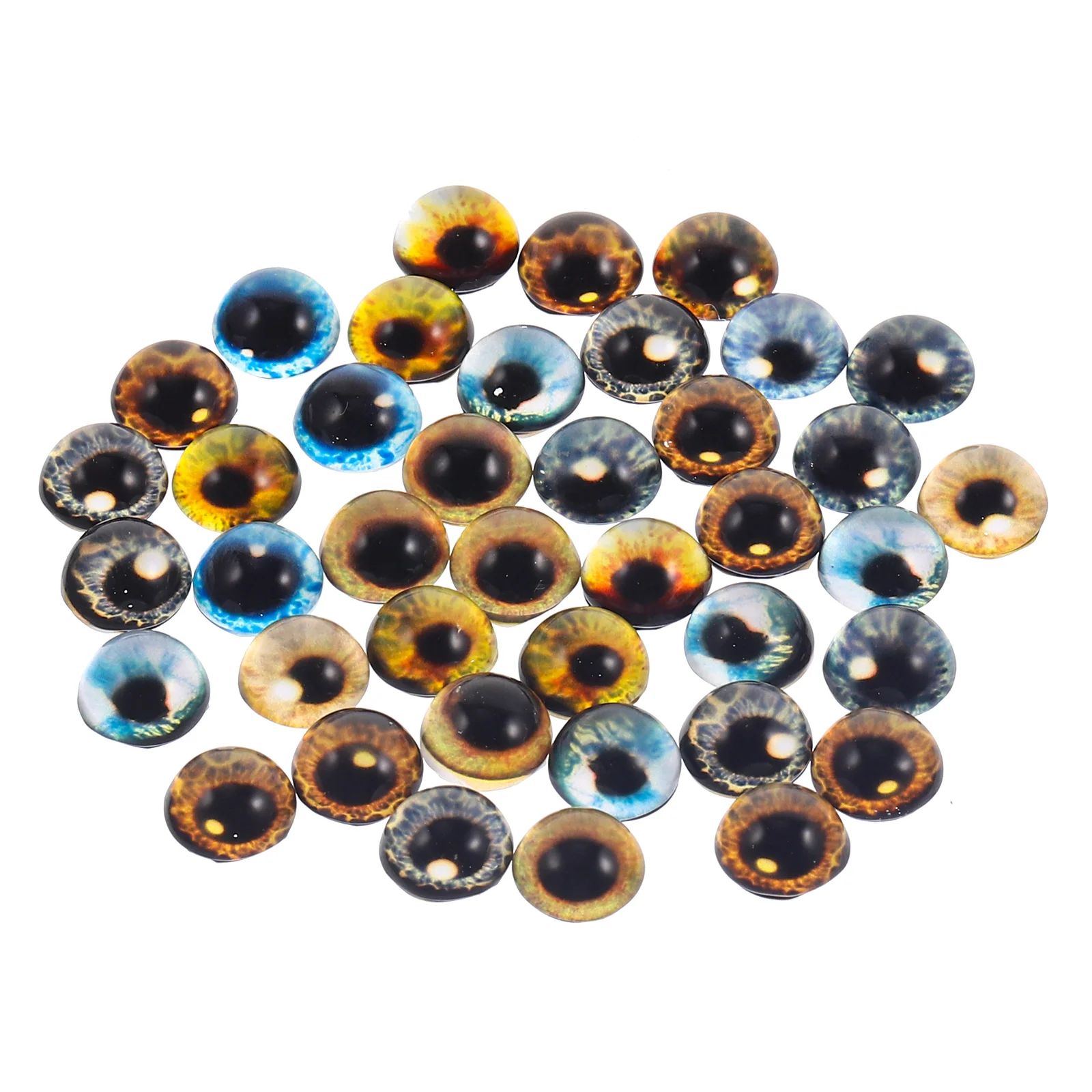 

40 Pcs Gem Patch Dollhouse Miniatures Fake Eyeballs Ceramic Tile Supplies Eyes Craft Safety Glass Halloween Decor Puppet