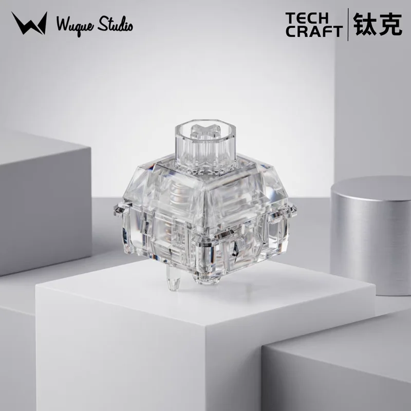 WS Wuque Studio Babao Diamond Series Switch Magnético Cullinan Heart of The Ocean Transparente para Teclado Magnético Gamer