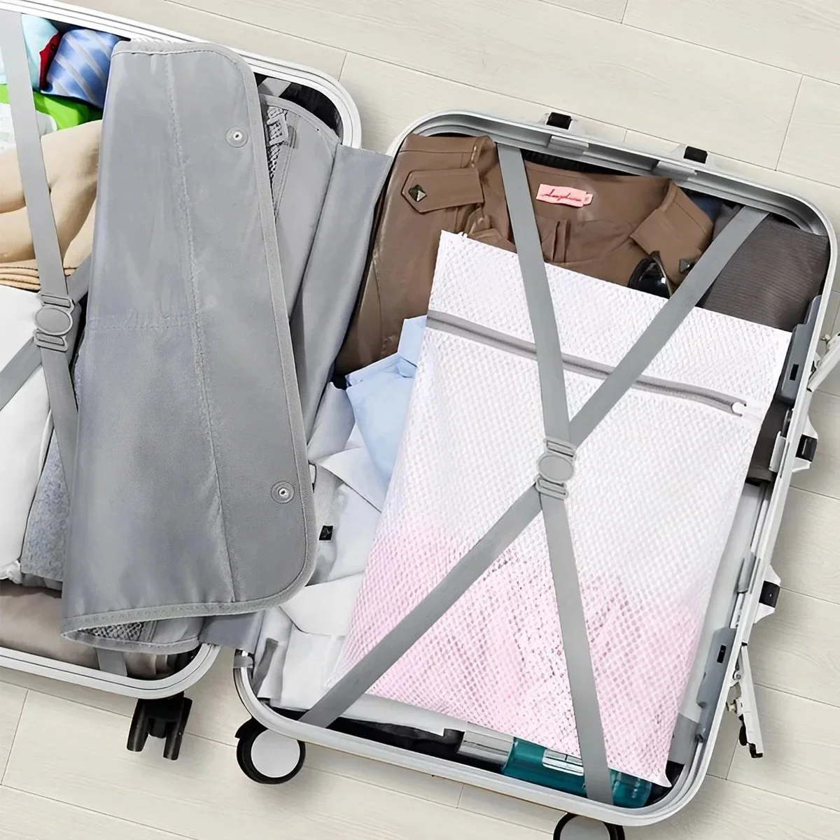 3pcs zipper mesh laundry bags, polyester laundry bags, fine mesh laundry baskets, washing machine laundry bags, bra bags