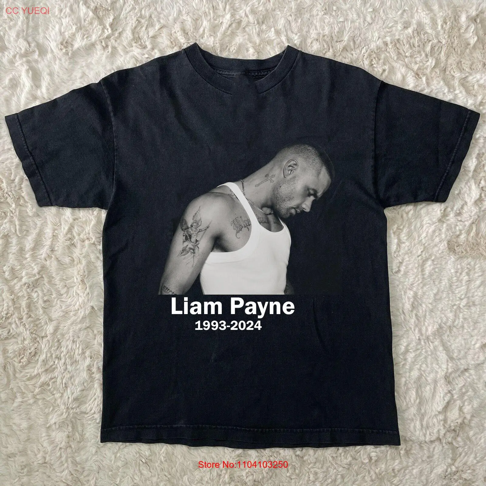 

НОВАЯ черная рубашка всех размеров Liam Payne 1993-2024 AR320