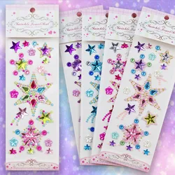 NEW 3D Rhinestones for Face Bright Face Stickers Glitter Face Gems Festivals Makeup Crystals Children's Stickers