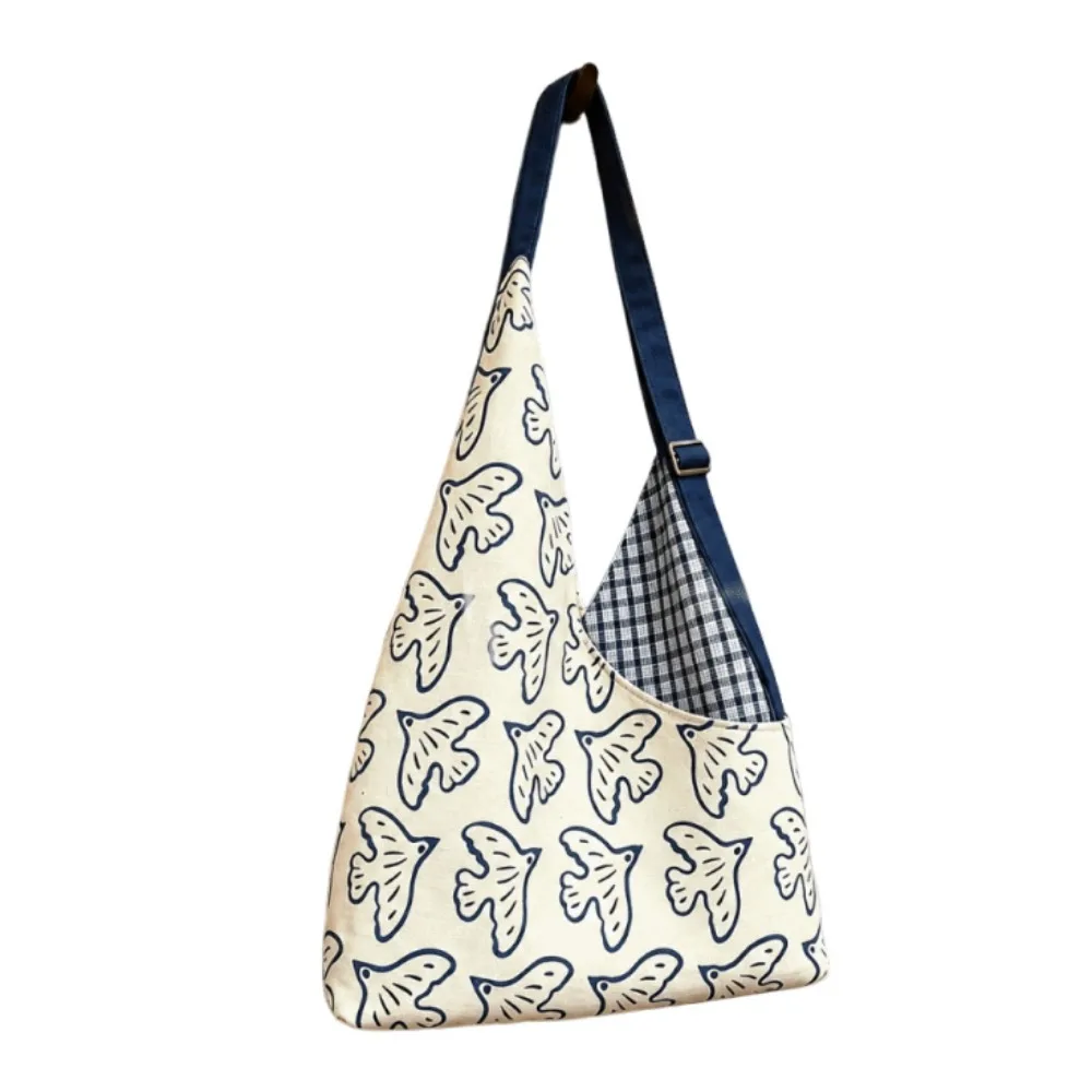 Fashion Large Capacity Pigeon Tote Bag Korean Style INS Patchwork Shoulder Bag Lightweight Portable Polka Dot Handbag Shopping