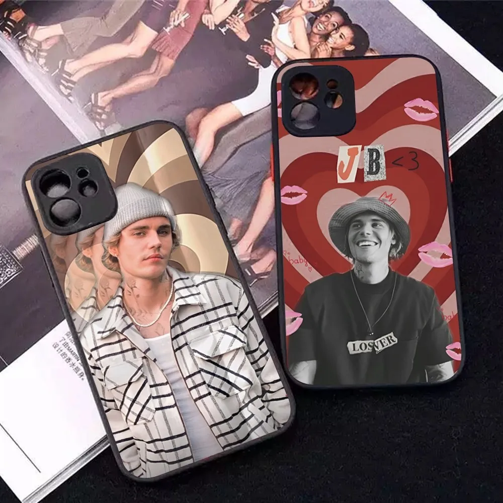 Fashion J-Justin B-Biebers Phone Case for iPhone 14 11 12 13 Mini Pro Max 8 7 Plus X XR XS MAX Translucent Matte Cover