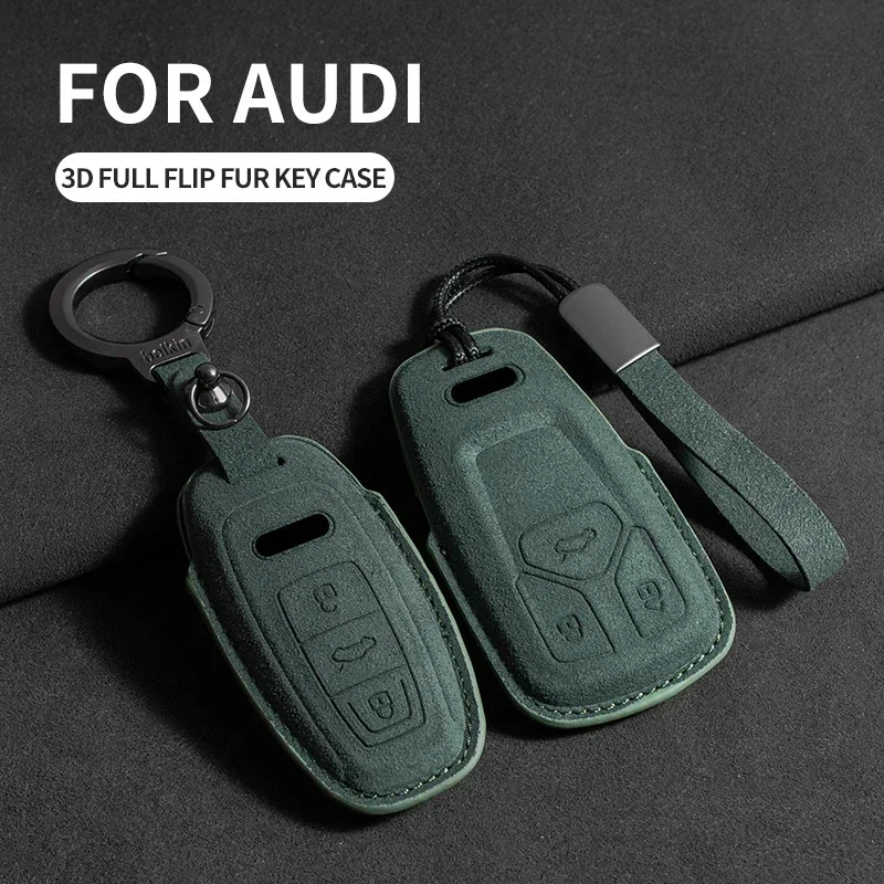 

Car Key Case Cover Shell For Audi A1 A3 8P A4 B9 A5 A6 C7 8S A7 A8 Q3 Q5 Q7 4M S4 S5 S6 S7 S8 RS3 RS6 SQ5 TTS Car Keychain