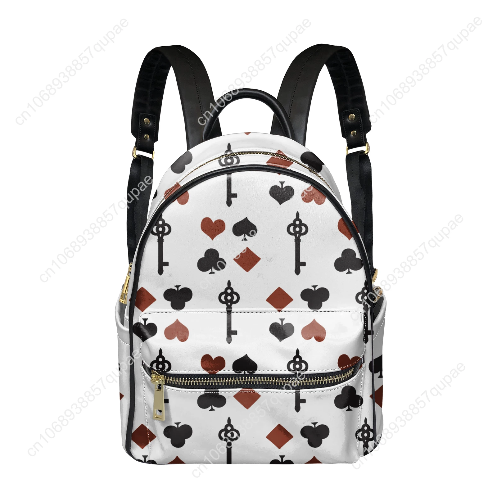 Playing Card Poker 3D Printed Pattern Backpack Womens Mens Double Shoulder Bag Business Travel Bookbag Rucksack Gift Daypack