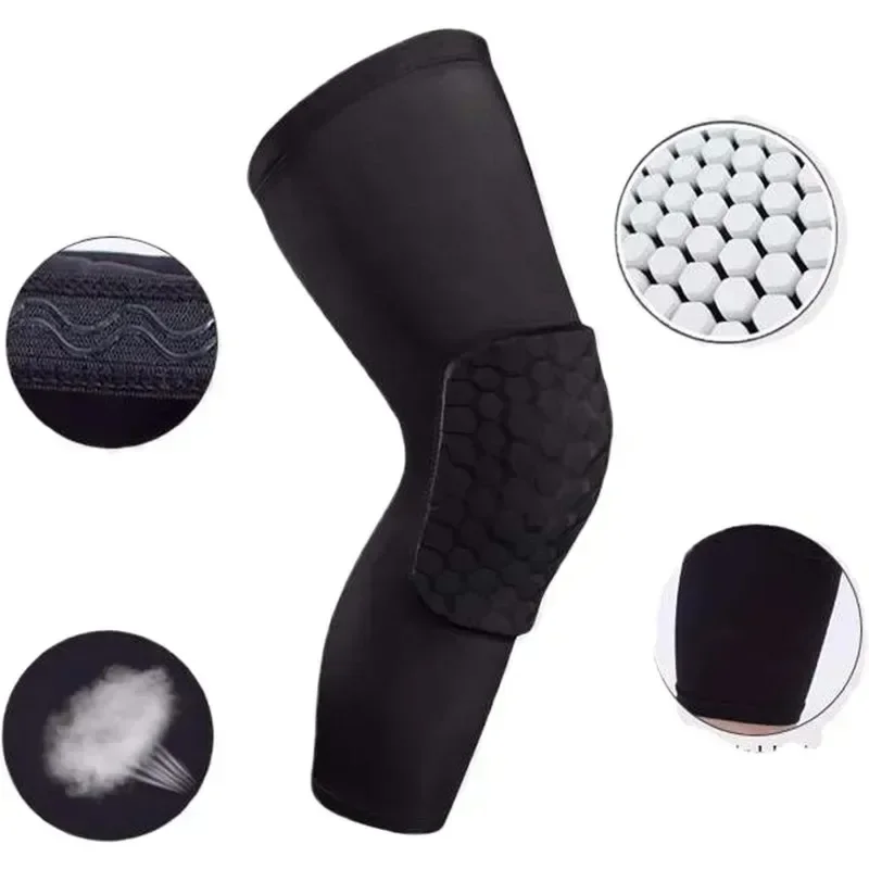 

1PC Sports Knee Pads Compression Brace Volleyball Basketball Knee Pad for Gym Training Knee Support Protector Soccer Shin Guards