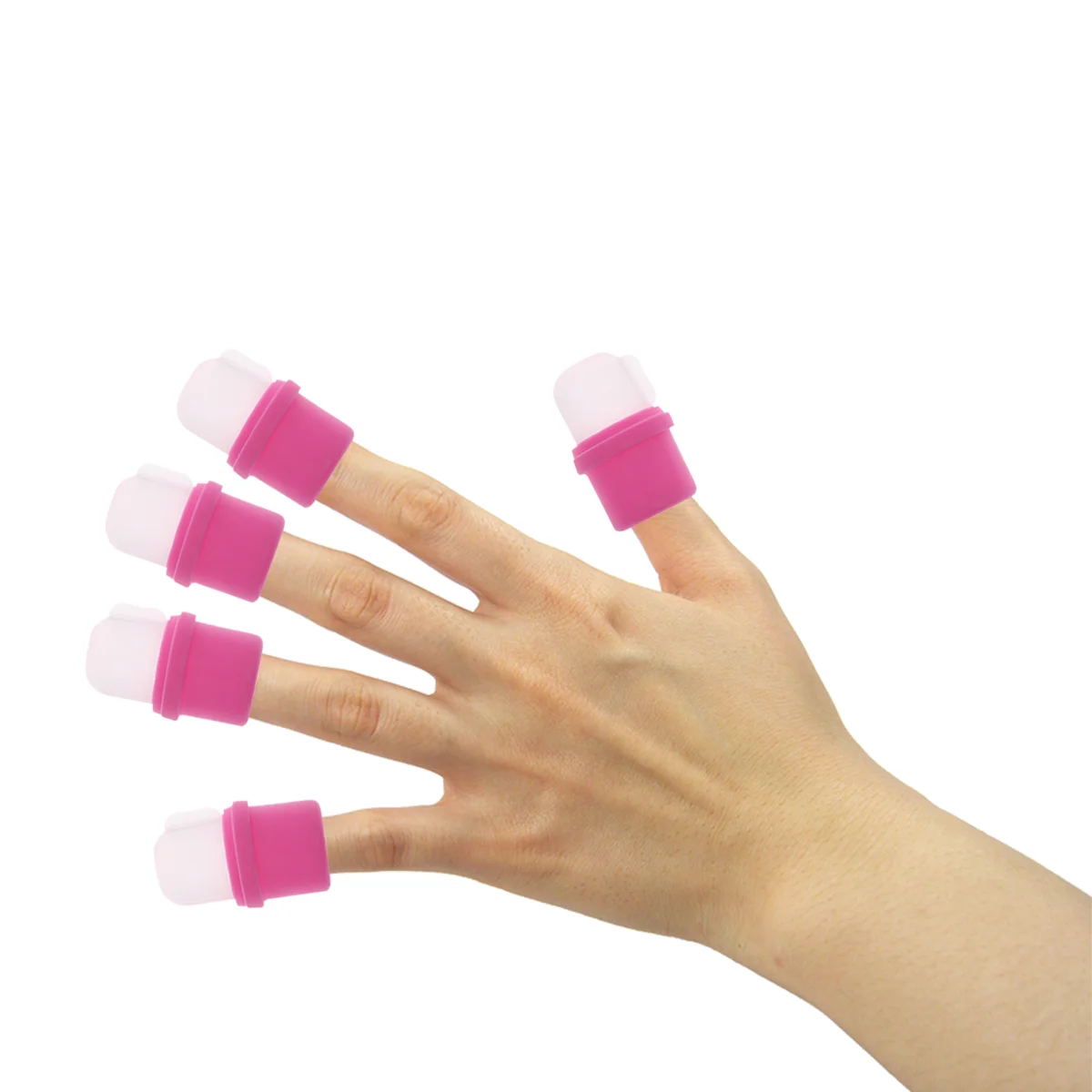 10 Uds. De cubiertas para quitar esmalte de uñas, tapas de silicona reutilizables para quitar Gel UV, herramientas de manicura para ahorrar dinero