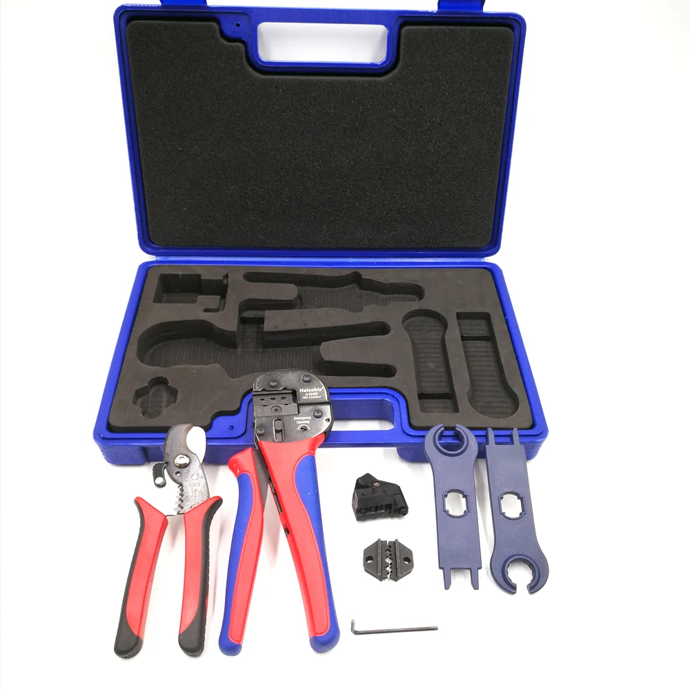 Multifunctional Solar Crimping Cutting Stripping Tool Kit KIT-2546B Solar PV Crimper Tool Set in stock