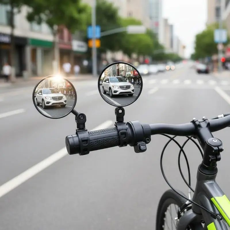 

Bicycle Rearview Mirror Set 2pcs 360 Degree Rotatable For Safe Riding Left And Right View