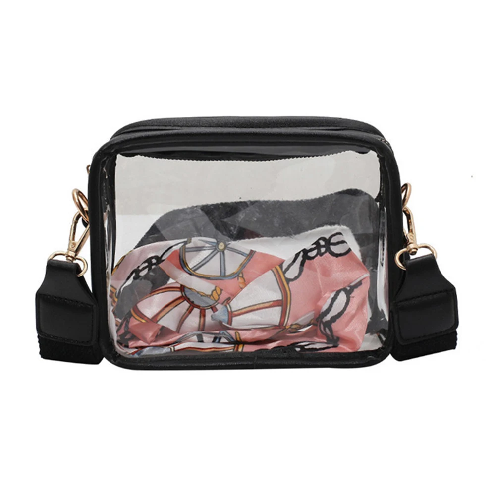 PVC Clear Crossbody Bags for Women Transparent Messenger Bag Shoulder Handbag Small Square Phone Bag Waterproof Wallet Purse