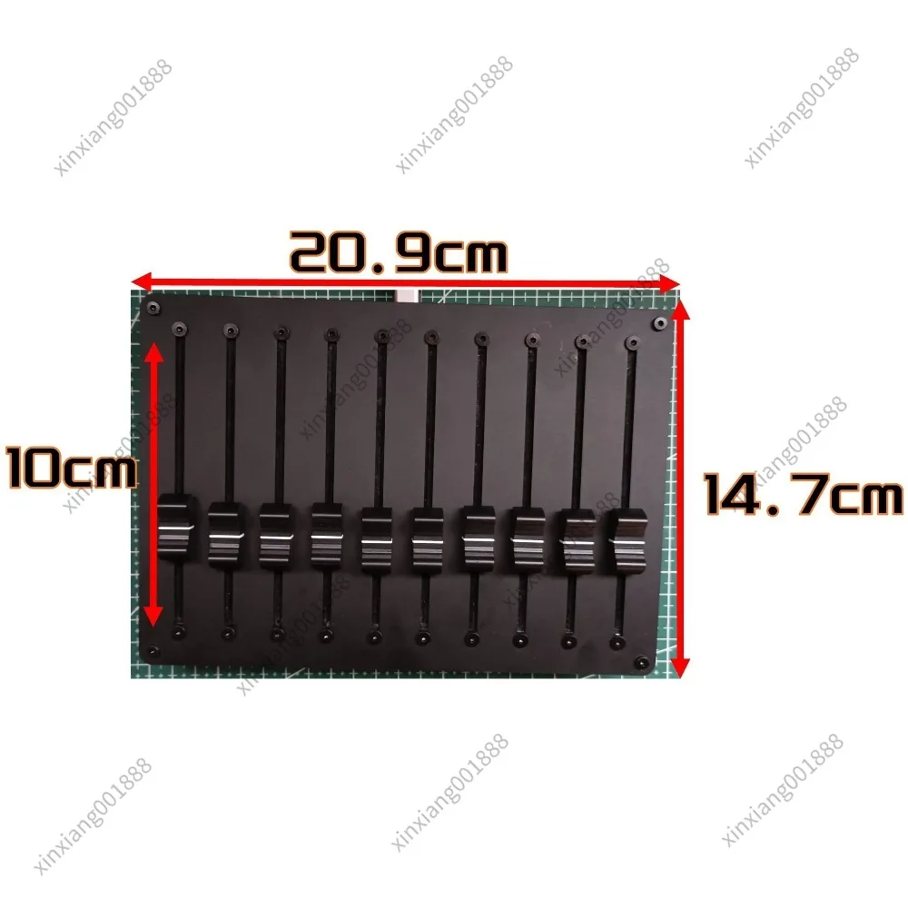 10-Channel Fader MIDI Controller Customizable CC Messages USB Interface for Music DAW Software